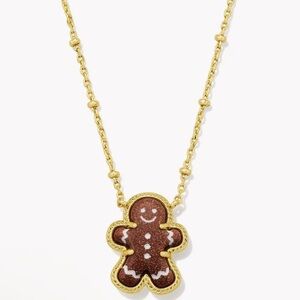 kendra scott reversible gingerbread gold short pendant necklace